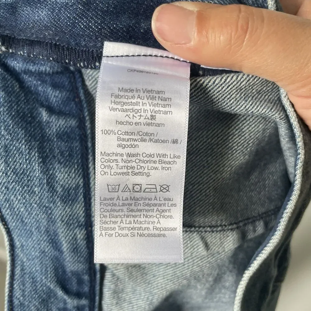 Madewell Denim Midi Pencil Skirt Billings Wash Blue Cottagecore Women's Size 26